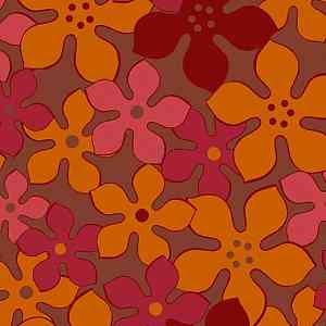 Ковролин Flotex Vision Floral 620011 (Field) Paprika фото ##numphoto## | FLOORDEALER