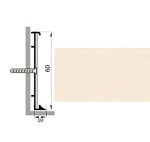 Плинтус Коммерческий плинтус алюминиевый Русский профиль 60мм ПОЛИМЕРНОЕ ПОКРЫТИЕ бежевый фото 1 | FLOORDEALER