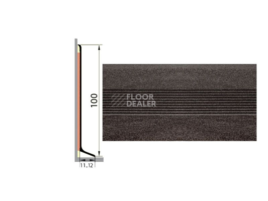 Плинтус Плинтус алюминиевый Русский профиль 100мм ДЕКОРАТИВНОЕ ПОКРЫТИЕ токио фото 1 | FLOORDEALER