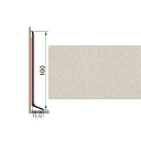 Плинтус Плинтус алюминиевый Русский профиль 100мм ПОЛИМЕРНОЕ ПОКРЫТИЕ травертин  | FLOORDEALER