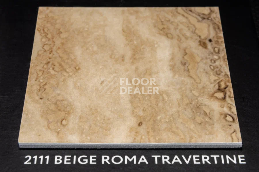 Виниловая плитка ПВХ Vertigo Trend / Stone & Design 2111 BEIGE ROMA TRAVERTINE 457.2 мм X 914.4 мм фото 3 | FLOORDEALER