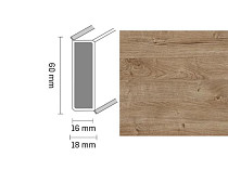 Плинтус Широкий плинтус Cubu flex life XL 60/19 Touch and style 2941 racine фото 1 | FLOORDEALER
