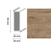 Плинтус Широкий плинтус Cubu flex life XL 60/19 Touch and style 2941 racine фото 1 | FLOORDEALER