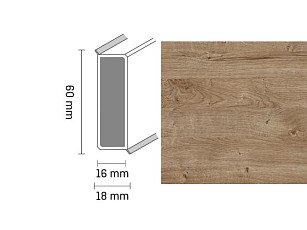 Плинтус Широкий плинтус Cubu flex life XL 60/19 Touch and style 2941 racine фото 1 | FLOORDEALER