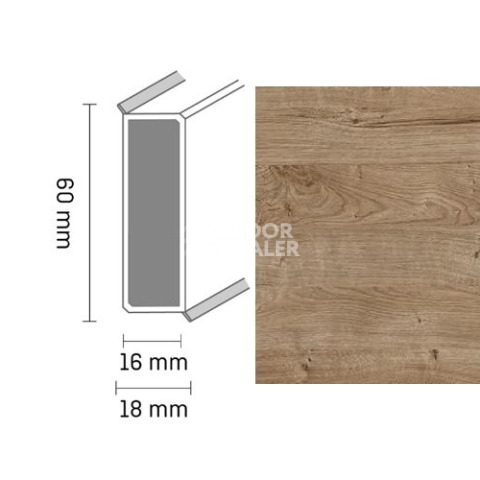 Плинтус Широкий плинтус Cubu flex life XL 60/19 Touch and style 2941 racine фото 1 | FLOORDEALER