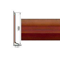 Плинтус Плинтус алюминиевый Русский профиль 100мм ДЕКОРАТИВНОЕ ПОКРЫТИЕ вишня деревенская фото 1 | FLOORDEALER