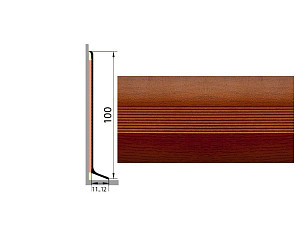 Плинтус Плинтус алюминиевый Русский профиль 100мм ДЕКОРАТИВНОЕ ПОКРЫТИЕ вишня деревенская фото 1 | FLOORDEALER