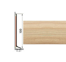 Плинтус Плинтус алюминиевый Русский профиль 100мм ДЕКОРАТИВНОЕ ПОКРЫТИЕ берёза фото 1 | FLOORDEALER