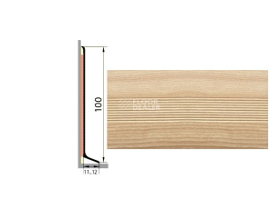 Плинтус алюминиевый Русский профиль 100мм ДЕКОРАТИВНОЕ ПОКРЫТИЕ берёза фото 1 | FLOORDEALER
