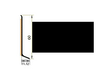 Плинтус алюминиевый Русский профиль 60мм ПОЛИМЕРНОЕ ПОКРЫТИЕ черный фото 1 | FLOORDEALER