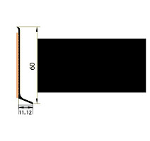 Плинтус Плинтус алюминиевый Русский профиль 60мм ПОЛИМЕРНОЕ ПОКРЫТИЕ черный фото 1 | FLOORDEALER
