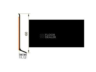 Плинтус Плинтус алюминиевый Русский профиль 60мм ПОЛИМЕРНОЕ ПОКРЫТИЕ черный фото 1 | FLOORDEALER