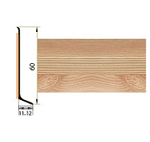 Плинтус Плинтус алюминиевый Русский профиль 60мм ДЕКОРАТИВНОЕ ПОКРЫТИЕ ясень фото 1 | FLOORDEALER