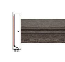 Плинтус Плинтус алюминиевый Русский профиль 80мм ДЕКОРАТИВНОЕ ПОКРЫТИЕ дуб марон фото 1 | FLOORDEALER