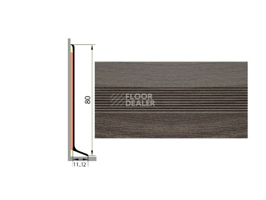 Плинтус Плинтус алюминиевый Русский профиль 80мм ДЕКОРАТИВНОЕ ПОКРЫТИЕ дуб марон фото 1 | FLOORDEALER