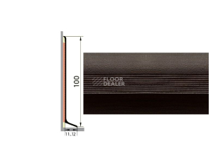 Плинтус алюминиевый Русский профиль 100мм ДЕКОРАТИВНОЕ ПОКРЫТИЕ токио фото 1 | FLOORDEALER