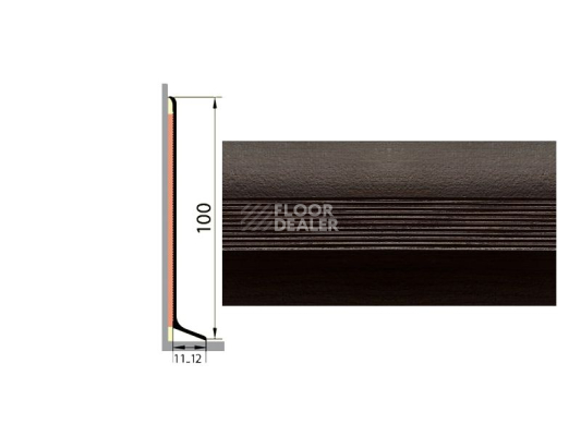 Плинтус Плинтус алюминиевый Русский профиль 100мм ДЕКОРАТИВНОЕ ПОКРЫТИЕ токио фото 1 | FLOORDEALER