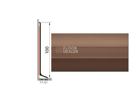 Плинтус Плинтус алюминиевый Русский профиль 100мм АНОДИРОВАННОЕ ПОКРЫТИЕ шампань матовая фото 1 | FLOORDEALER