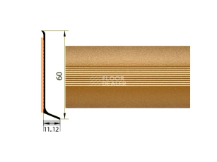 Плинтус Плинтус алюминиевый Русский профиль 60мм ПОЛИМЕРНОЕ ПОКРЫТИЕ золото фото 1 | FLOORDEALER