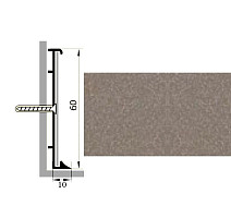 Плинтус Коммерческий плинтус алюминиевый Русский профиль 60мм ПОЛИМЕРНОЕ ПОКРЫТИЕ санторини фото 1 | FLOORDEALER