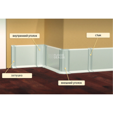 Заглушка (правая и левая) для алюминиевого плинтуса Русский профиль Заглушка для алюминиевого плинтуса фото 2 | FLOORDEALER