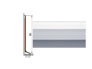 Плинтус Плинтус алюминиевый Русский профиль 80мм АНОДИРОВАННОЕ ПОКРЫТИЕ серебро матовое фото 1 | FLOORDEALER