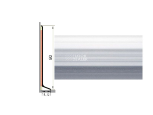 Плинтус алюминиевый Русский профиль 80мм АНОДИРОВАННОЕ ПОКРЫТИЕ серебро матовое фото 1 | FLOORDEALER