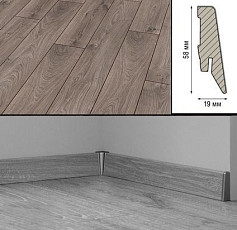 Плинтус Плинтус МДФ Kronotex ламинированный D3592 Плинтус ламинированный МДФ Kronotex Дуб Атлас антрацит фото 1 | FLOORDEALER