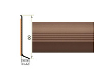 Плинтус алюминиевый Русский профиль 60мм АНОДИРОВАННОЕ ПОКРЫТИЕ шампань матовая фото 1 | FLOORDEALER