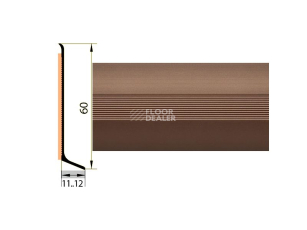 Плинтус алюминиевый Русский профиль 60мм АНОДИРОВАННОЕ ПОКРЫТИЕ шампань матовая фото 1 | FLOORDEALER