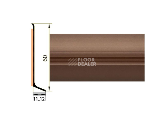 Плинтус Плинтус алюминиевый Русский профиль 60мм АНОДИРОВАННОЕ ПОКРЫТИЕ шампань матовая фото 1 | FLOORDEALER