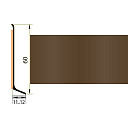 Плинтус Плинтус алюминиевый Русский профиль 60мм ПОЛИМЕРНОЕ ПОКРЫТИЕ темно-коричневый  | FLOORDEALER