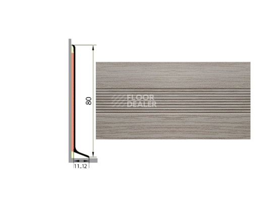 Плинтус Плинтус алюминиевый Русский профиль 80мм ДЕКОРАТИВНОЕ ПОКРЫТИЕ дуб леванте фото 1 | FLOORDEALER