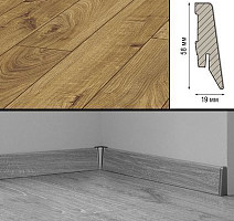 Плинтус МДФ Kronotex ламинированный D3077 Плинтус ламинированный МДФ Kronotex Дуб Еверест бронза фото 2 | FLOORDEALER