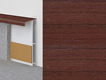 Плинтус ковровый с фурнитурой и ребрами жесткости Dollken TL-51 54 Красное дерево фото 1 | FLOORDEALER