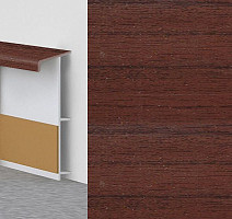 Плинтус Плинтус ковровый с фурнитурой и ребрами жесткости Dollken TL-51 54 Красное дерево фото 1 | FLOORDEALER