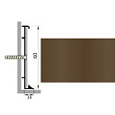 Плинтус Коммерческий плинтус алюминиевый Русский профиль 60мм ПОЛИМЕРНОЕ ПОКРЫТИЕ темно-коричневый  | FLOORDEALER