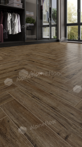 Alpine Floor Herringbone Pro 12мм lf 106-10 Бордо фото 4 | FLOORDEALER