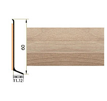 Плинтус Плинтус алюминиевый Русский профиль 60мм ДЕКОРАТИВНОЕ ПОКРЫТИЕ дуб жемчужный фото 1 | FLOORDEALER