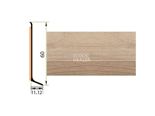 Плинтус Плинтус алюминиевый Русский профиль 60мм ДЕКОРАТИВНОЕ ПОКРЫТИЕ дуб жемчужный фото 1 | FLOORDEALER