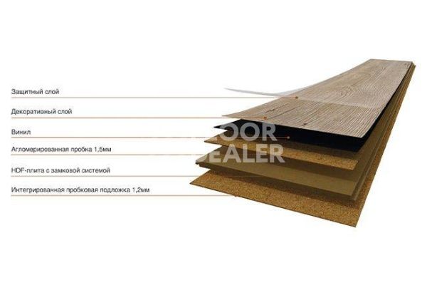 Пробковое покрытие Wood GO LJVZ001  Oak Modern Gris фото 1 | FLOORDEALER