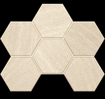 Керамогранит Gabbro Мозаика Hexagon 25x28,5x10 Мозаика gb 01 Hexagon 25x28,5 непол. фото 1 | FLOORDEALER