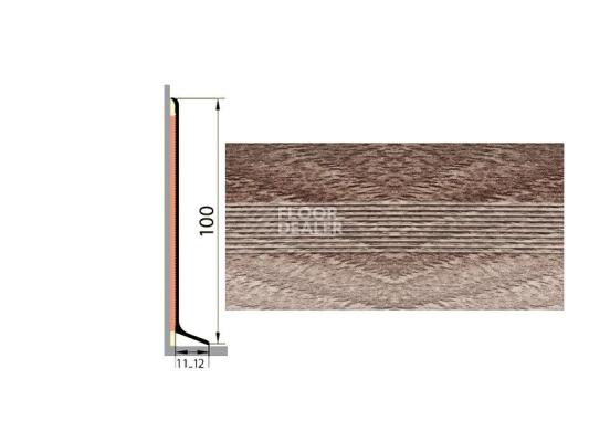 Плинтус Плинтус алюминиевый Русский профиль 100мм ДЕКОРАТИВНОЕ ПОКРЫТИЕ дуб марсель фото 1 | FLOORDEALER