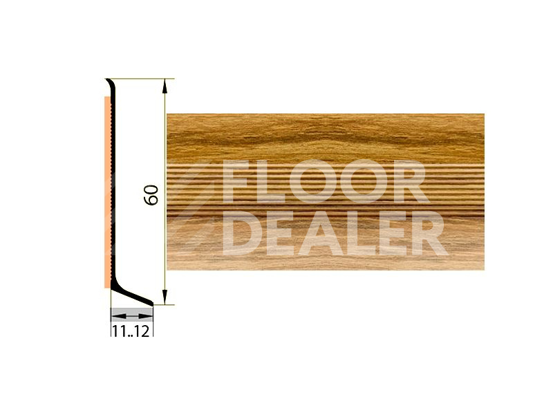 Плинтус ДЕКОРАТИВНОЕ ПОКРЫТИЕ дуб эдельвейс фото 1 | FLOORDEALER