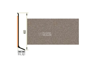 Плинтус алюминиевый Русский профиль 60мм ПОЛИМЕРНОЕ ПОКРЫТИЕ санторини фото 1 | FLOORDEALER