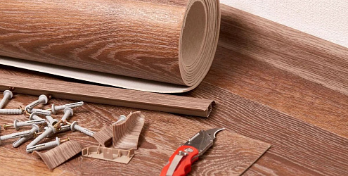 Монтаж линолеума