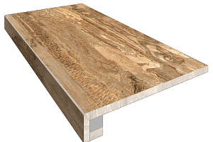 Керамогранит Spanish Wood Комплект 33x120 Комплект (Ступень sp 04 (33x120) непол. (прямоугол. бортик) без насечек+ Подступенок (14,5x120)) фото  | FLOORDEALER