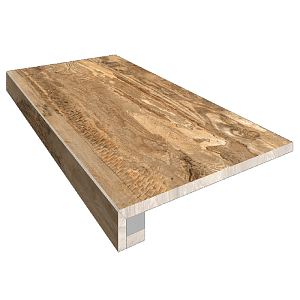 Керамогранит Spanish Wood Комплект 33x120 Комплект (Ступень SP04 (33x120) непол. (прямоугол. бортик) без насечек+ Подступенок (14,5x120)) фото ##numphoto## | FLOORDEALER