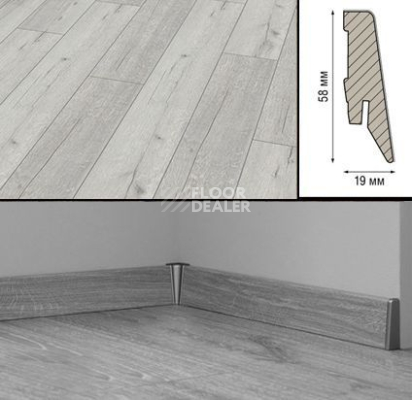 Плинтус Плинтус МДФ Kronotex ламинированный D3181 Плинтус ламинированный МДФ Kronotex Дуб Рип белый фото 1 | FLOORDEALER