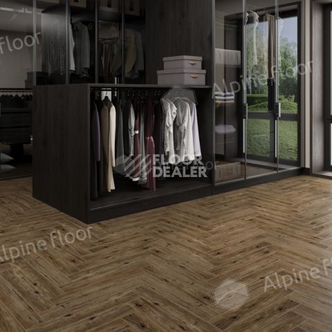 Alpine Floor Herringbone Pro 12мм lf 106-10 Бордо фото 2 | FLOORDEALER
